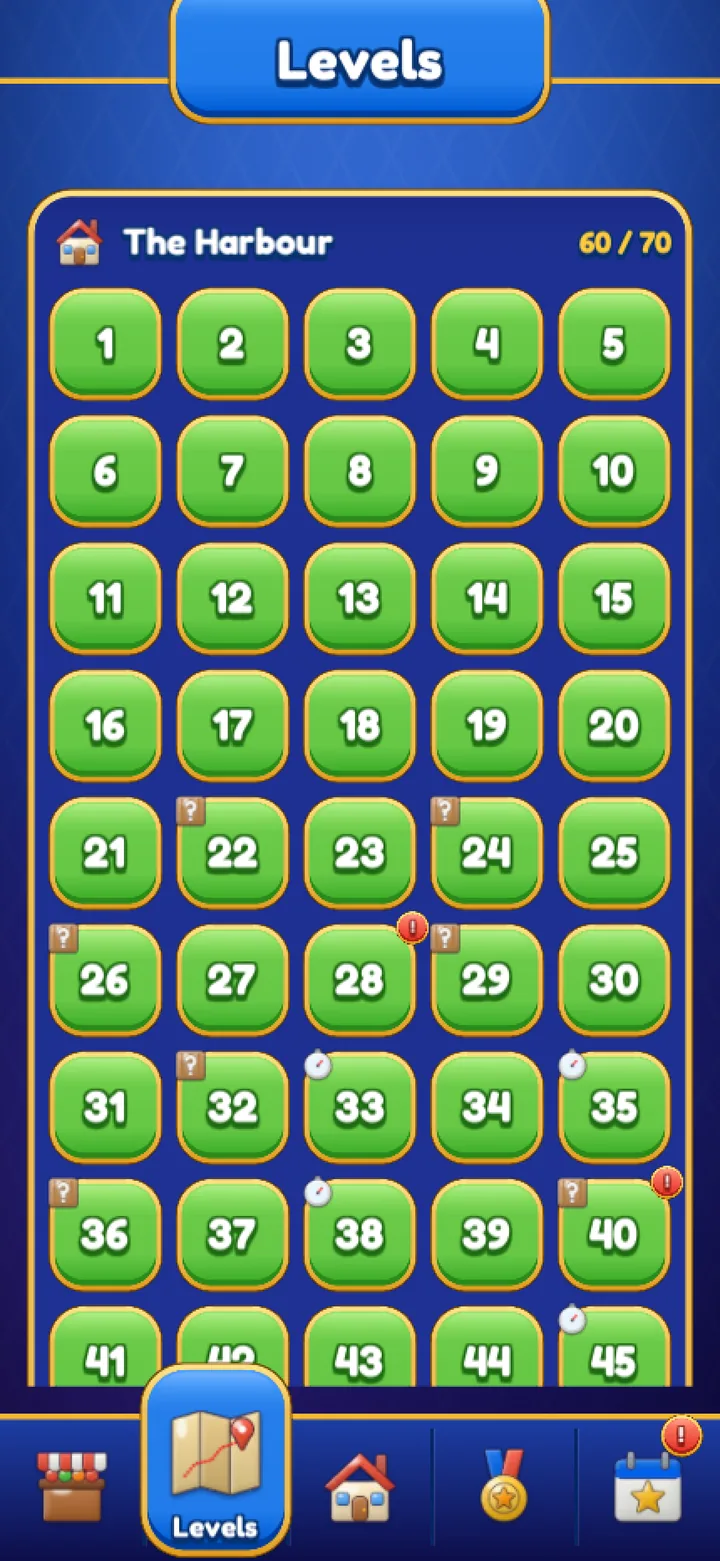 The level map for The Harbour.
